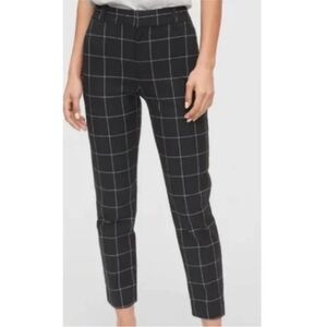 New Gap Slim City High Rise Ankle Slim Window Pane Trouser Pants Size 4